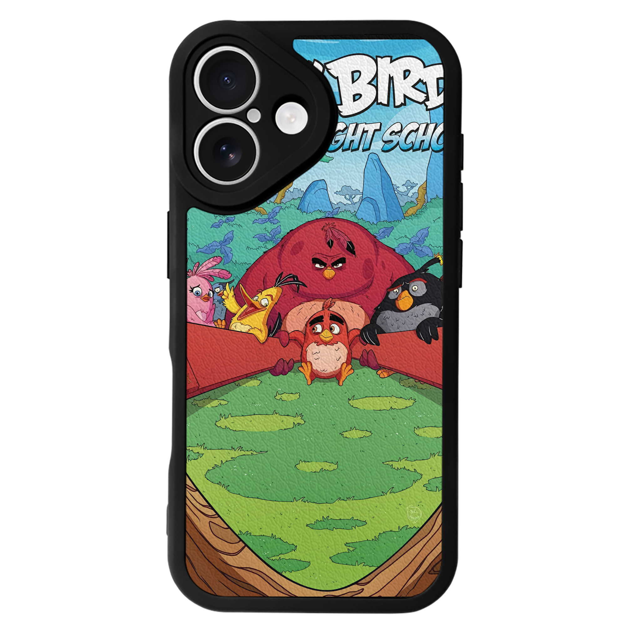 （画像用） Angry Birds アングリーバード 【iPhone 16シリーズ対応】シリコンスマホケース（レザー調） 材質：シリコン